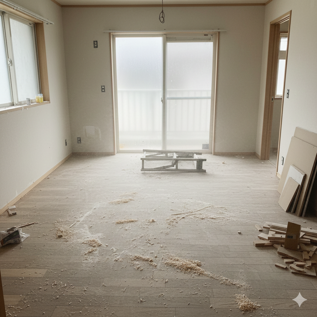 リフォーム後の粉塵