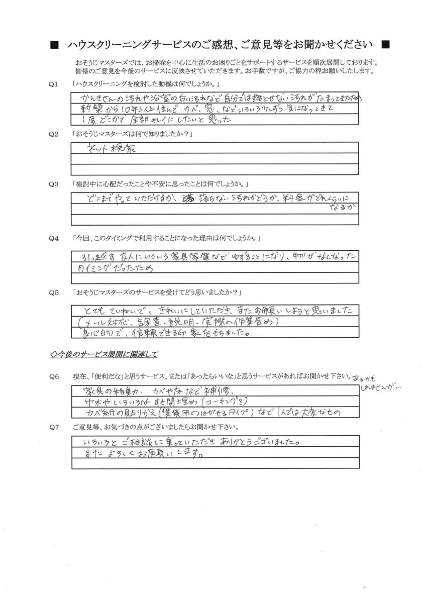 2026/04/18　ハウスクリーニング・レンジフード・エアコンクリーニング　東京都世田谷区